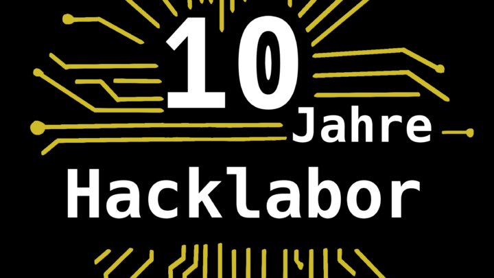 Sticker Design zum 10. Geburtstag vom Hacklabor Schwerin